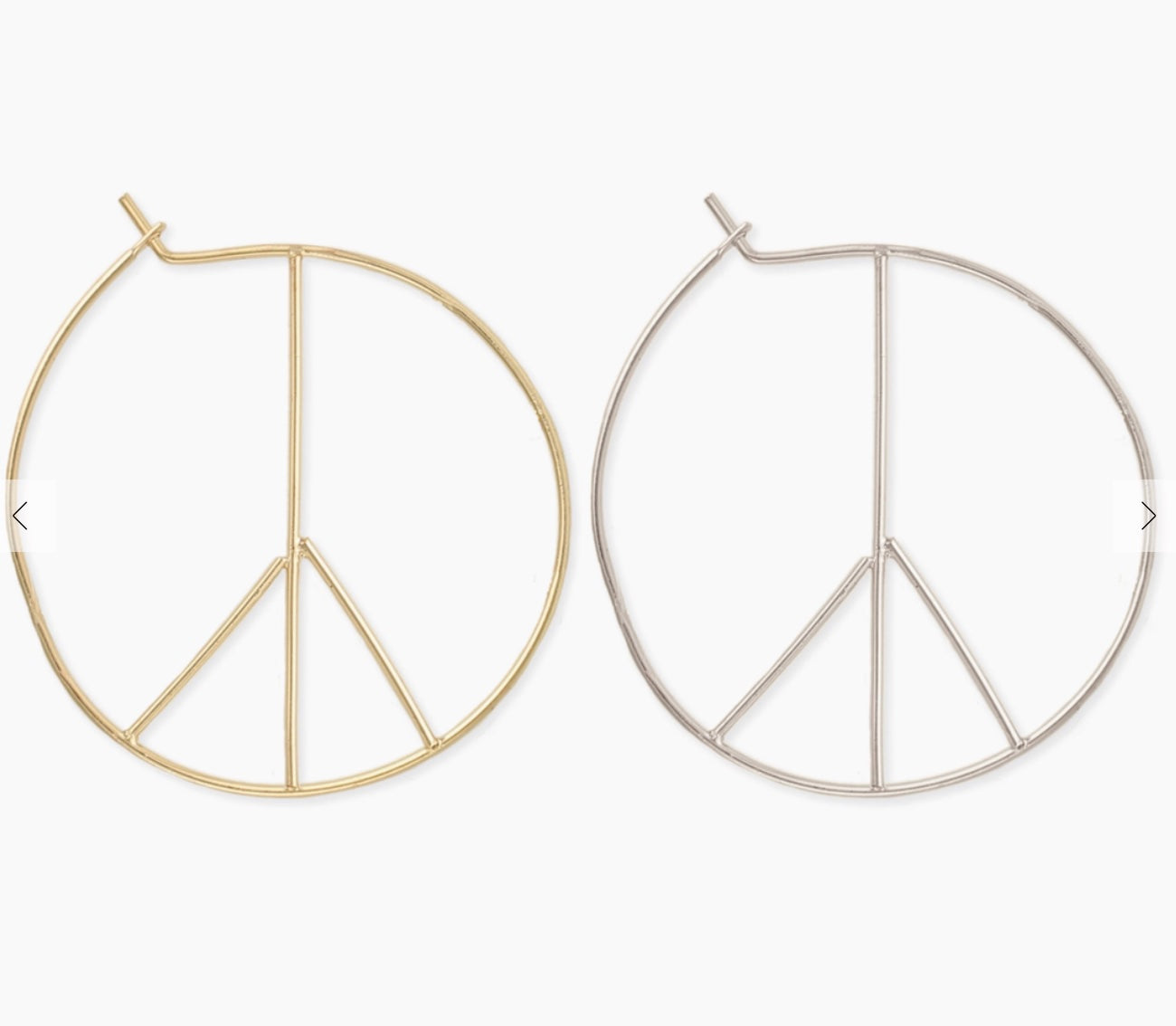 Give Peace A Chance Hoop Earring (2 colors)