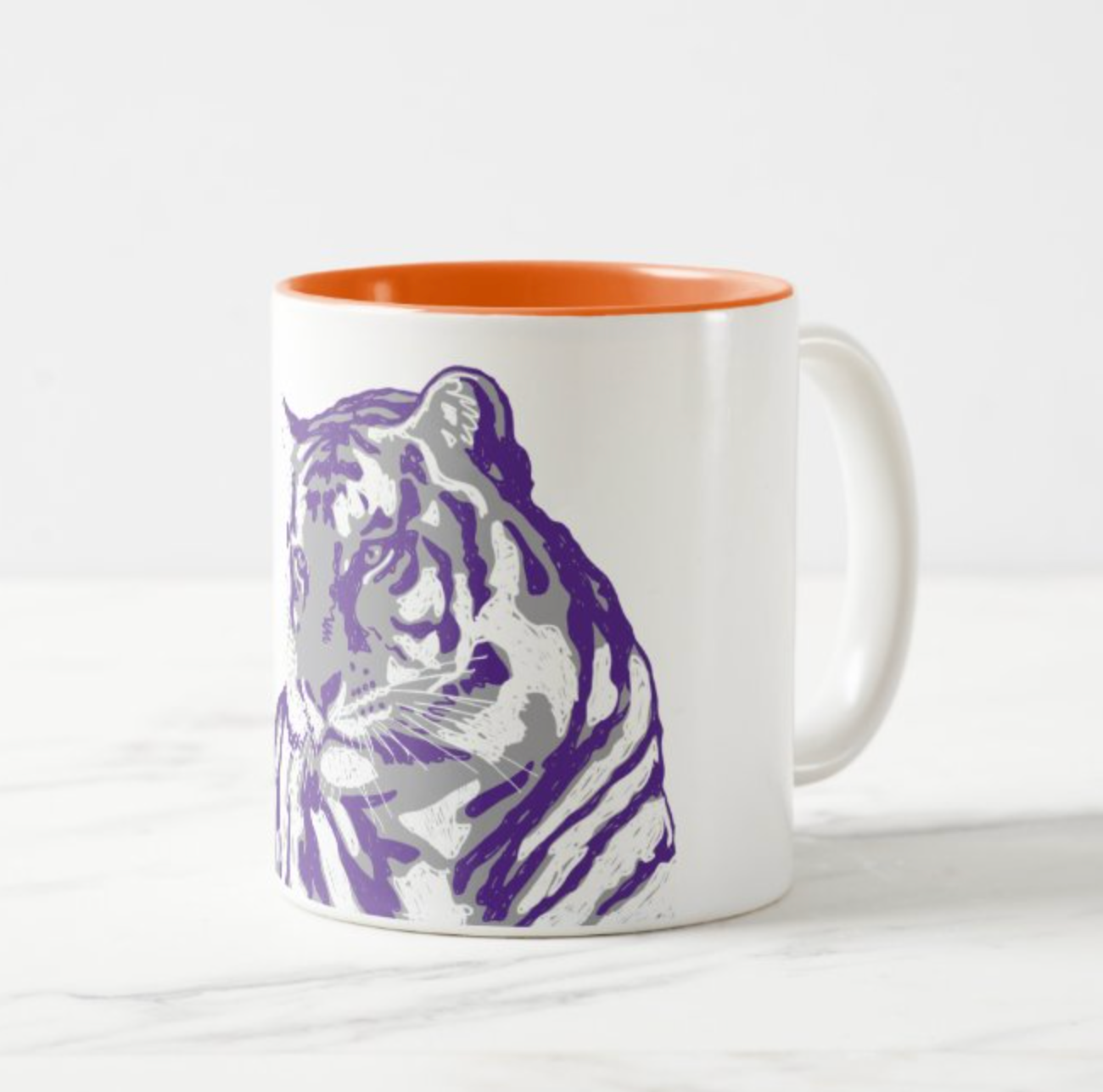 Staring Tiger Mug with Color Inside