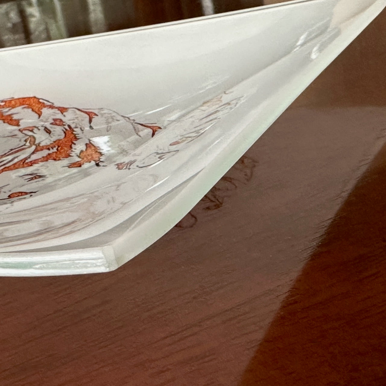 Antique Tiger Glass Tray