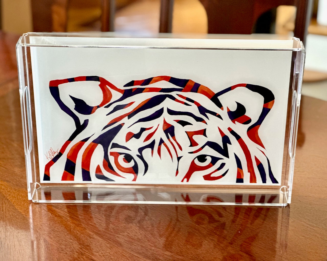 Eyes of the Tiger Clear Acrylic Tray