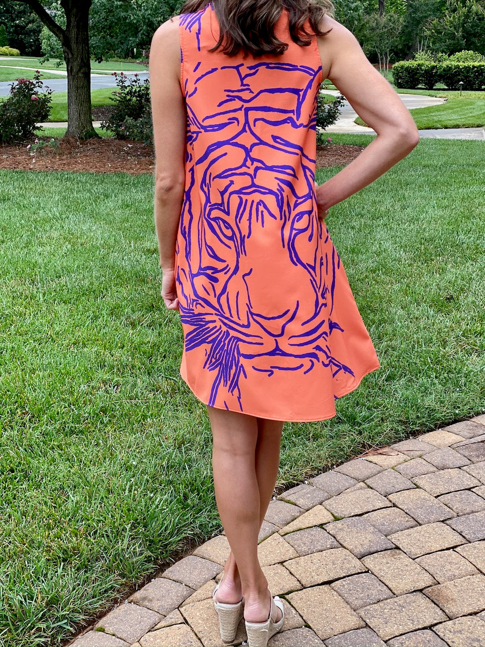 Game-Day Purple & Orange Tiger Dress