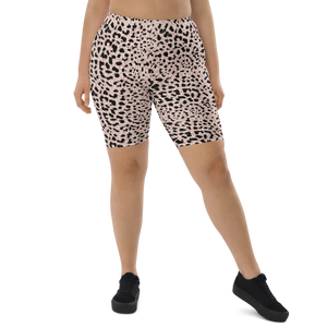 Blushing Leopard Biker Shorts
