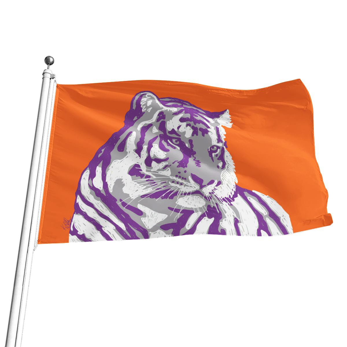 FLAG! Staring Tiger Pole Flag (2 sizes)