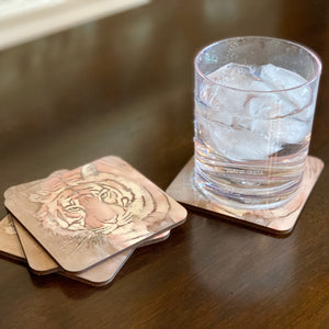Champion Tiger Traditional Coasters (set of 4)