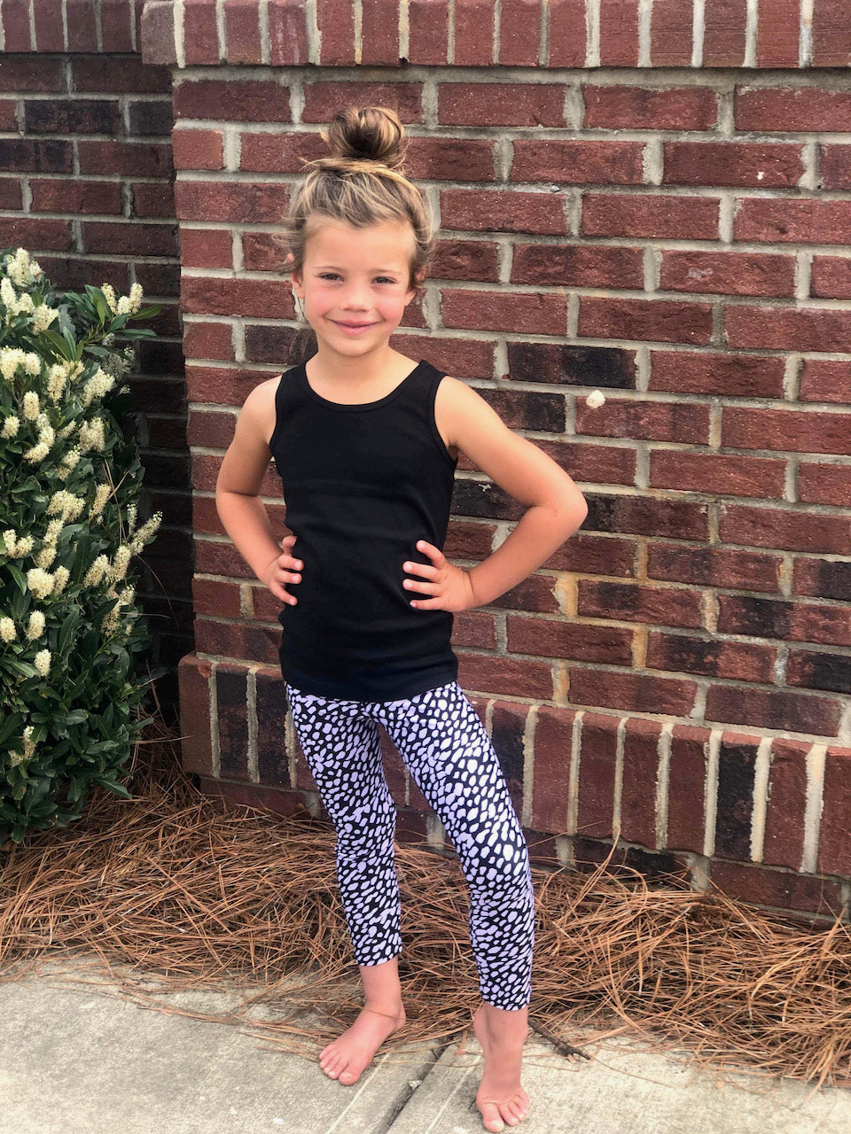 Spotted Lavender Youth Leggings (8-20)