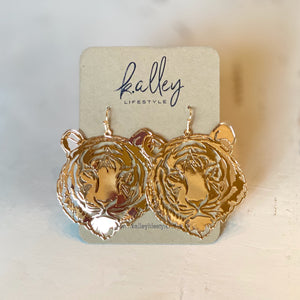 Tiger Head Cut Out Earring (2 colors)