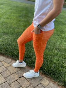 Shades of Orange Pocket Legging