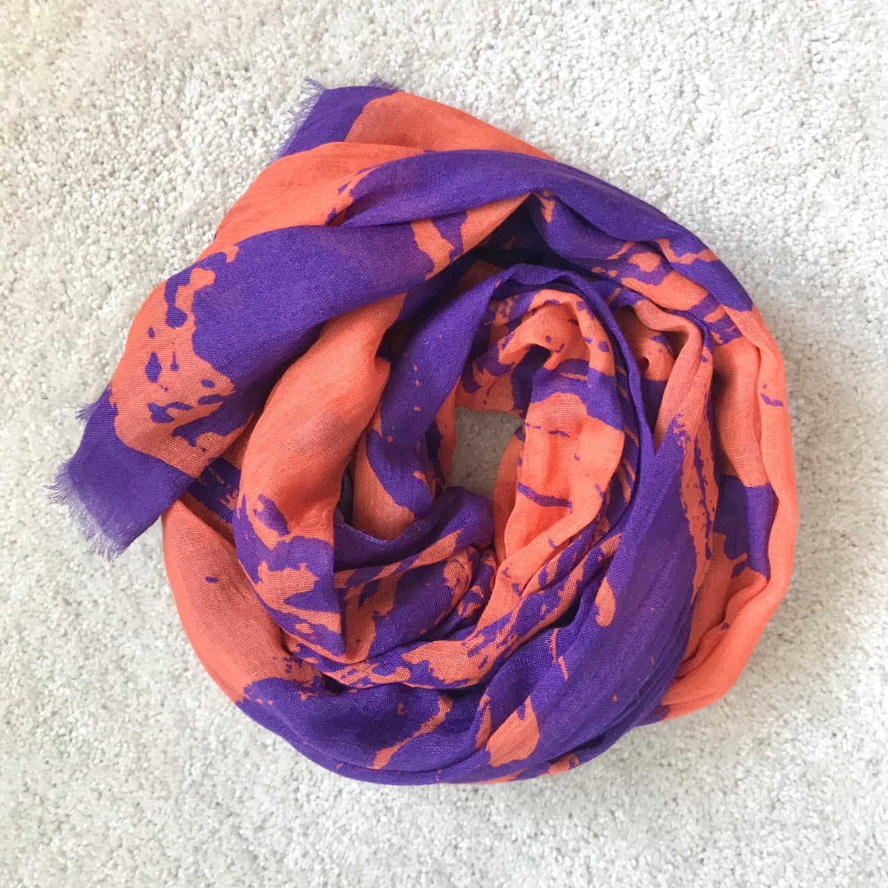 Purple & Orange Stripes Scarf/Sarong