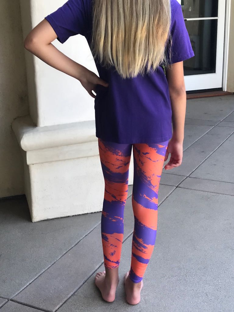 Youth 8-20 Purple & Orange Leggings (4 prints)