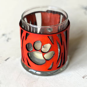 Leather Paw Wrapped Luminary Candle
