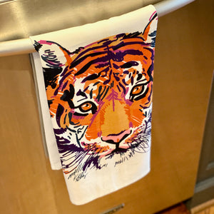 Abstract Tiger Tea Towel