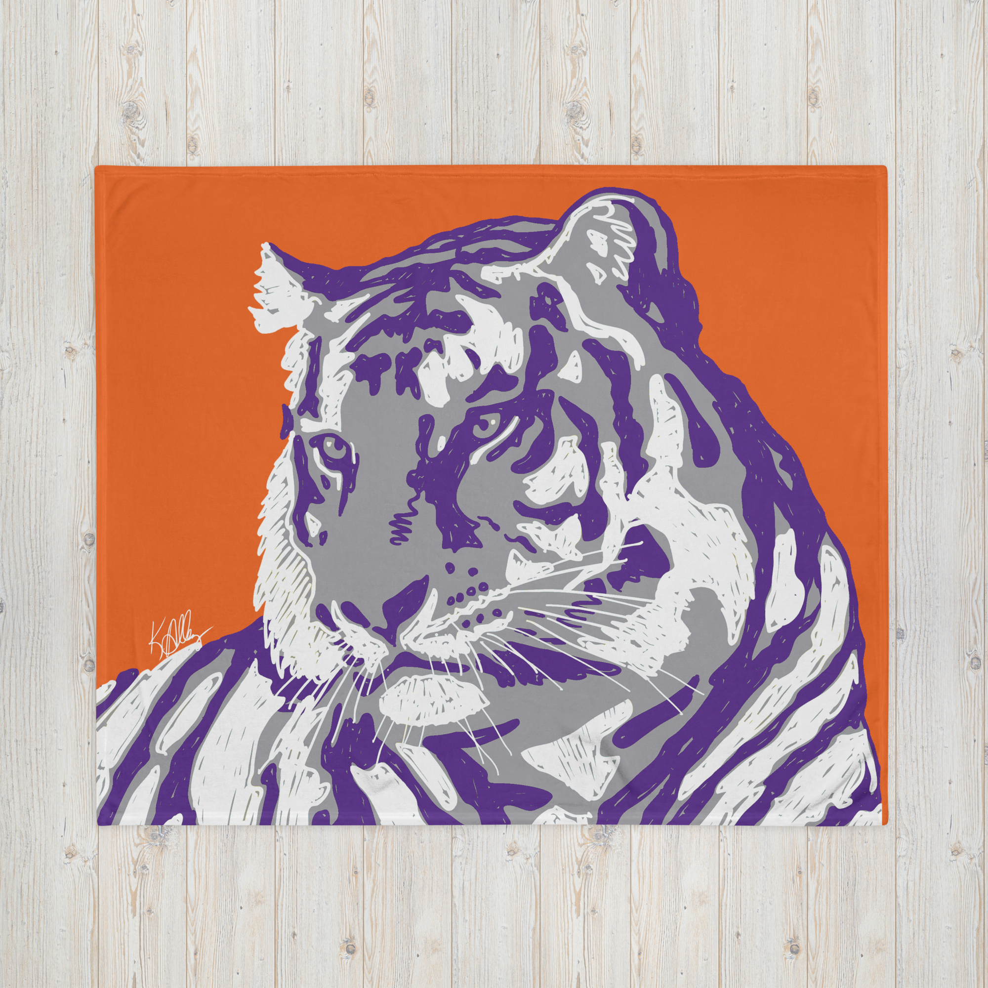 Staring Tiger Throw Blanket k.alley lifestyle