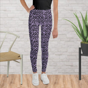 Spotted Lavender Youth Leggings (8-20)
