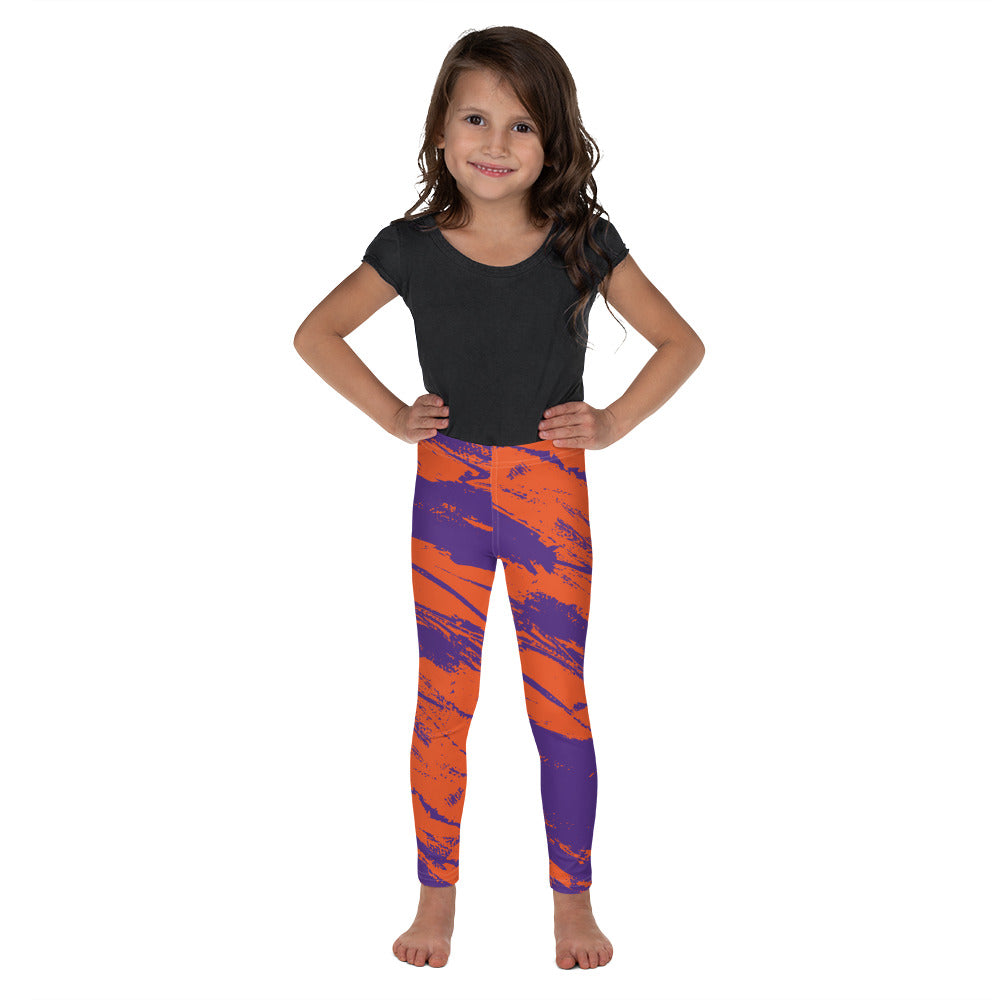 Kid's 2T-7 Purple & Orange Leggings (4 prints)