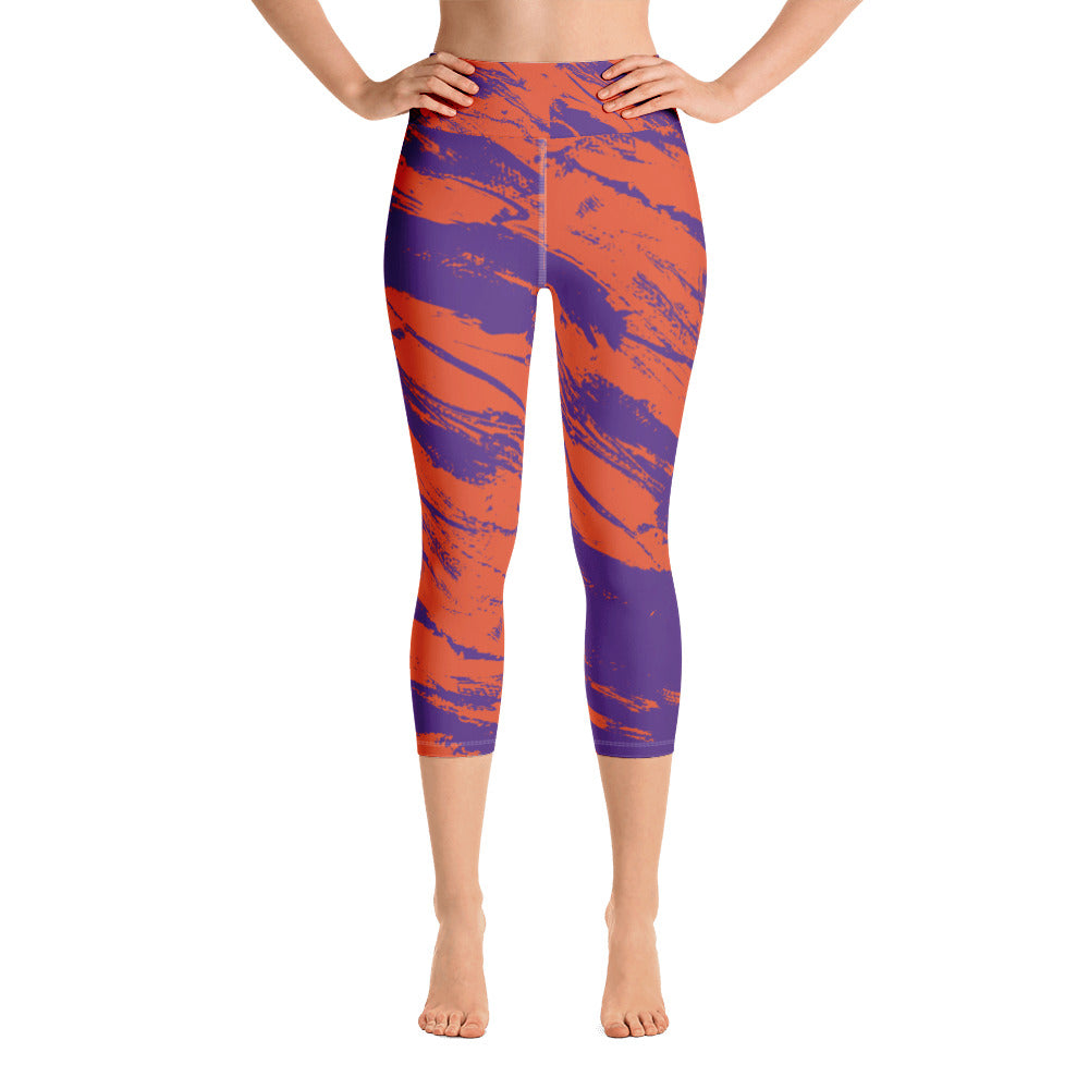 Purple & Orange Stripes Legging