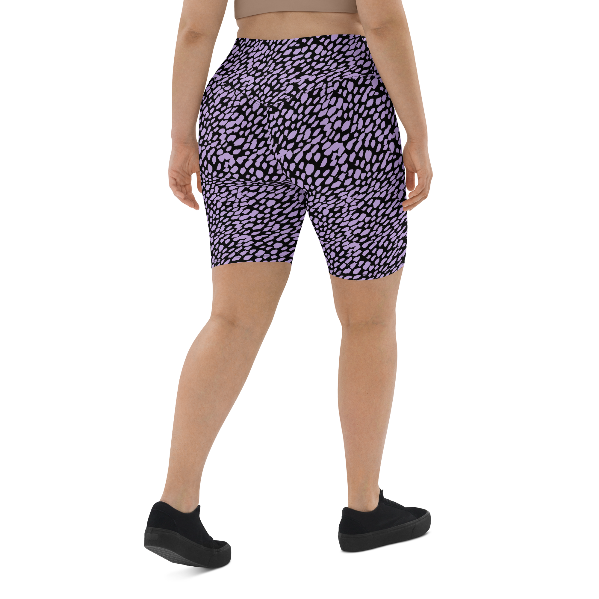 Spotted Lavender Biker Shorts
