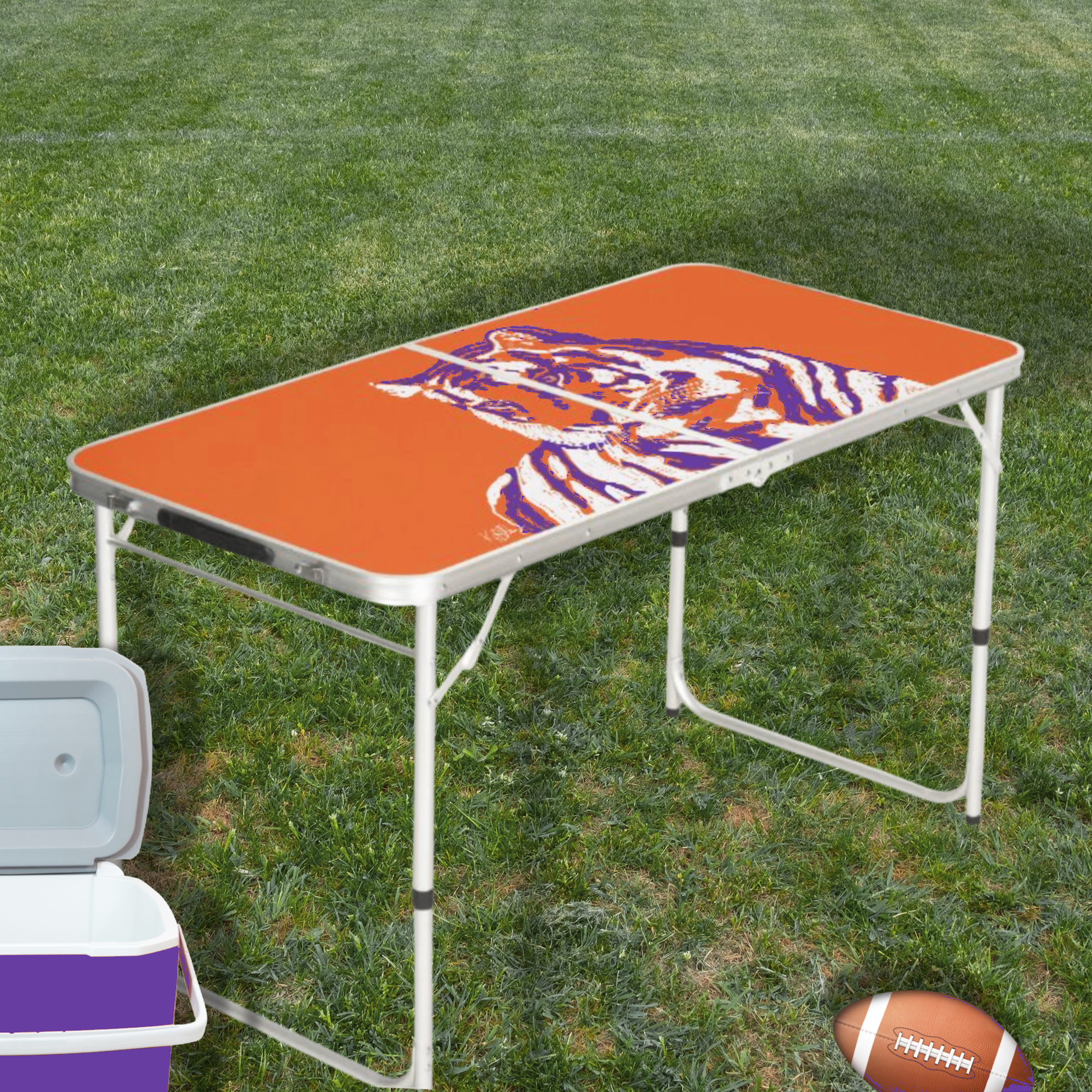 Staring Tiger Tailgate Table