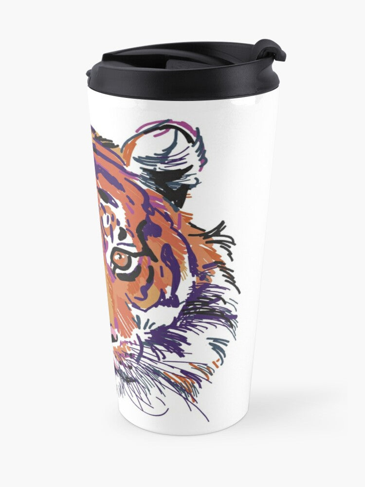 Abstract Tiger Insulated Travel Mug